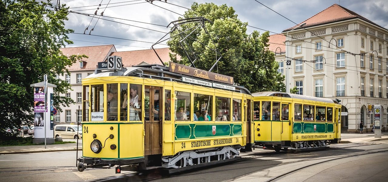 Historische Straßenbahn in Cottbus